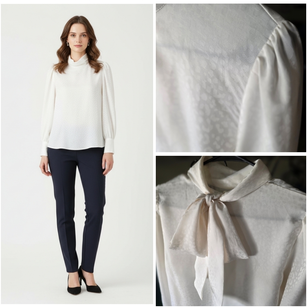 Ann Taylor | Elegant White Blouse XS